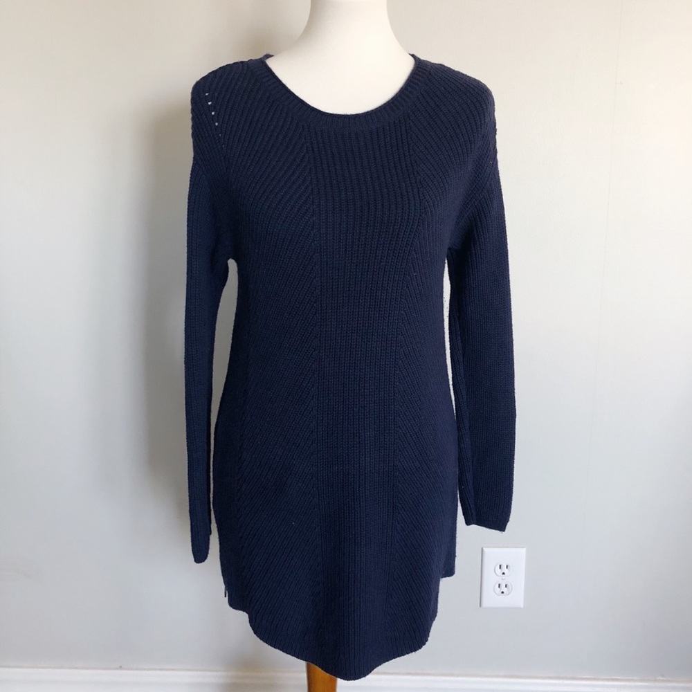 Longline Sweater with Zipper Detail